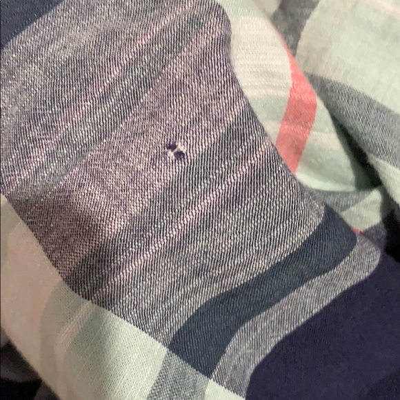 Old navy boyfriend plaid button down - Picture 5 of 6